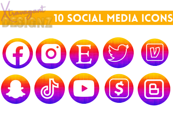 Download Rainbow Social Media Icons - Rainbow social media Collection