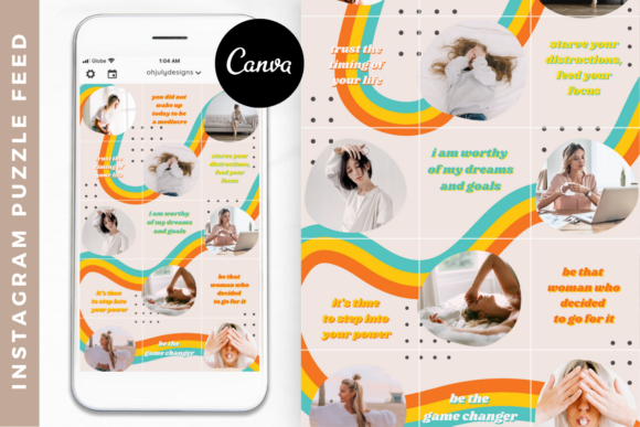 Download Instagram Templates Canva, Puzzle Feed - Premium Resources